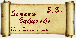 Simeon Bakurski vizit kartica